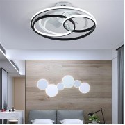 POWERTECH ανεμιστήρας οροφής HLL-0108 με LED φως, 50W, Φ50x21cm, μαύρος