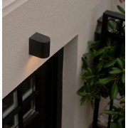 POWERTECH φωτιστικό τοίχου HLL-0187 για GU10 λάμπα, μεταλλικό, IP65, μαύρο