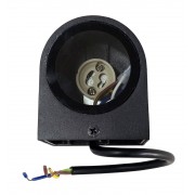 POWERTECH φωτιστικό τοίχου HLL-0187 για GU10 λάμπα, μεταλλικό, IP65, μαύρο