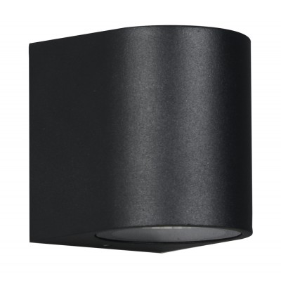 POWERTECH φωτιστικό τοίχου HLL-0187 για GU10 λάμπα, μεταλλικό, IP65, μαύρο