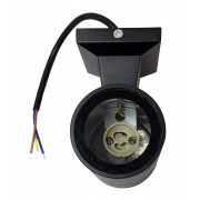 POWERTECH φωτιστικό τοίχου HLL-0189 για GU10 λάμπα, μεταλλικό, IP65, μαύρο