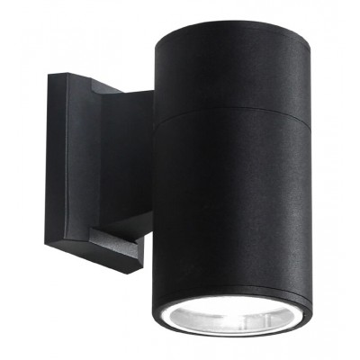 POWERTECH φωτιστικό τοίχου HLL-0189 για GU10 λάμπα, μεταλλικό, IP65, μαύρο