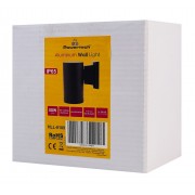 POWERTECH φωτιστικό τοίχου HLL-0189 για GU10 λάμπα, μεταλλικό, IP65, μαύρο
