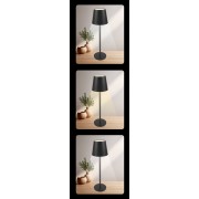 POWERTECH LED επιτραπέζιο φωτιστικό HLL-0193, ρυθμιζόμενο, επαναφορτιζόμενο, μαύρο