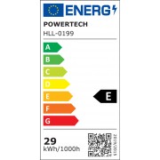 POWERTECH LED φωτιστικό οροφής HLL-0199, 29W, 4000K, Φ38x10cm, χρυσό/μαύρο