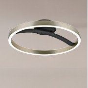 POWERTECH LED φωτιστικό οροφής HLL-0200, 29W, 4000K, Φ38x10cm, ασημί/μαύρο