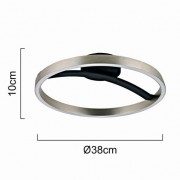 POWERTECH LED φωτιστικό οροφής HLL-0200, 29W, 4000K, Φ38x10cm, ασημί/μαύρο