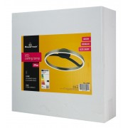 POWERTECH LED φωτιστικό οροφής HLL-0200, 29W, 4000K, Φ38x10cm, ασημί/μαύρο