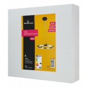 POWERTECH LED φωτιστικό οροφής HLL-0201, 29W, 4000K, Φ38x120cm, χρυσό/μαύρο