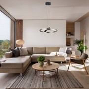 POWERTECH LED φωτιστικό οροφής HLL-0202, 29W, 4000K, Φ38x120cm, ασημί/μαύρο