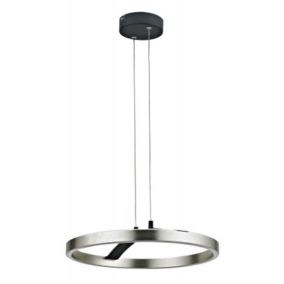 POWERTECH LED φωτιστικό οροφής HLL-0202, 29W, 4000K, Φ38x120cm, ασημί/μαύρο