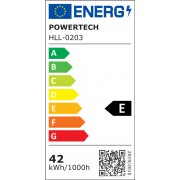 POWERTECH LED φωτιστικό οροφής HLL-0203, 42W, 4000K, 70x30x120cm, ασημί/μαύρο