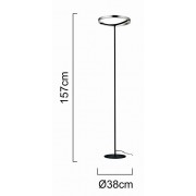 POWERTECH LED φωτιστικό δαπέδου HLL-0204, 42W, 4000K, Φ38x157cm, ασημί/μαύρο