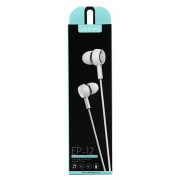 USAMS earphones με μικρόφωνο EP-12, 3.5mm σύνδεση, Φ10mm, 1.2m, λευκά