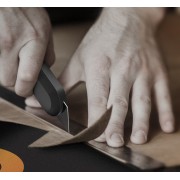 DELI κοπίδι HT4008C, άμεσο άνοιγμα/επαναφορά, πλαστικό, 19mm, γκρι/πορτοκαλί