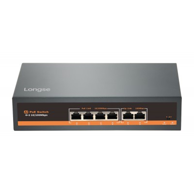 LONGSE PoE switch HT42FA με 4x LAN & 2x WAN θύρες, 10/100Mbps