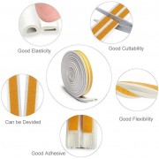 Αυτοκόλλητη μονωτική ταινία HUH-0096 για παράθυρα, 9x6mm, 5m, λευκή