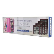 HOME USE υφασμάτινη παπουτσοθήκη HUH-0180 με 5 ράφια, 60x30x90cm, γκρι