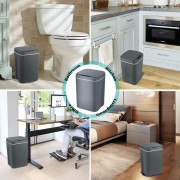 HOME USE κάδος απορριμμάτων HUH-0190 με φωτοκύτταρο, 14lt, γκρι