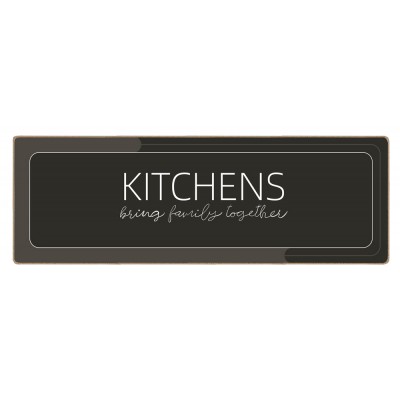 HOME USE πατάκι κουζίνας HUH-0216, αντιολισθητικό, υφασμάτινο, 120x40cm, 3.5mm πάχος, καφέ