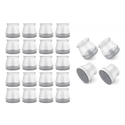 HOME USE προστατευτικές τάπες επίπλων HUH-0225, 32-37mm, διάφανες, 24τμχ