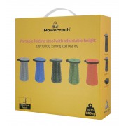 POWERTECH πτυσσόμενο καρεκλάκι HUH-0231, αντοχή έως 250kg, 25.5x45cm, γκρι
