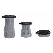 POWERTECH πτυσσόμενο καρεκλάκι HUH-0236 με μαξιλάρι, αντοχή έως 250kg, 25.5x45cm, γκρι