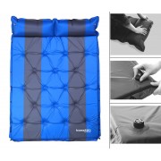 HOME USE αυτοφούσκωτο στρώμα HUH-0238 με μαξιλάρι, διπλό, 192x132x3cm, μπλε/γκρι