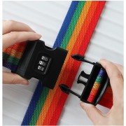 HOME USE ιμάντας βαλίτσας HUH-0241 με λουκέτο συνδυασμού, ρυθμιζόμενος, 2m, πολύχρωμος