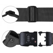 HOME USE ιμάντας βαλίτσας HUH-0245 με λουκέτο συνδυασμού TSA, ρυθμιζόμενος, 2m, μαύρος