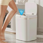 HOME USE κάδος απορριμμάτων HUH-0251 με φωτοκύτταρο, 9lt, λευκός