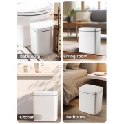 HOME USE κάδος απορριμμάτων HUH-0252 με φωτοκύτταρο, 11.5lt, λευκός