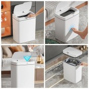 HOME USE κάδος απορριμμάτων HUH-0253 με φωτοκύτταρο, 13lt, λευκός