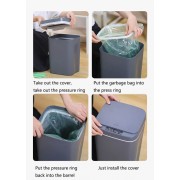 HOME USE κάδος απορριμμάτων HUH-0254 με φωτοκύτταρο, 10.5lt, γκρι