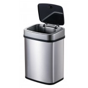 HOME USE κάδος απορριμμάτων HUH-0256 με φωτοκύτταρο, ανοξείδωτο ατσάλι, 15lt, ασημί