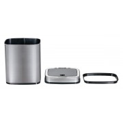 HOME USE κάδος απορριμμάτων HUH-0256 με φωτοκύτταρο, ανοξείδωτο ατσάλι, 15lt, ασημί