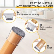 HOME USE προστατευτικές τάπες επίπλων HUH-0258, 16-23mm, διάφανες, 24τμχ