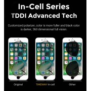 TW INCELL LCD ILCD-003 για iPhone 6s, camera-sensor ring, earmesh, μαύρη