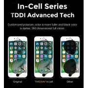 TW INCELL LCD ILCD-015 για iPhone Χ, camera-sensor ring, earmesh, μαύρη