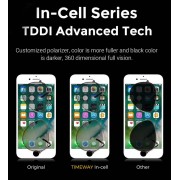 TW INCELL LCD ILCD-016 για iPhone ΧS, camera-sensor ring, earmesh, μαύρη