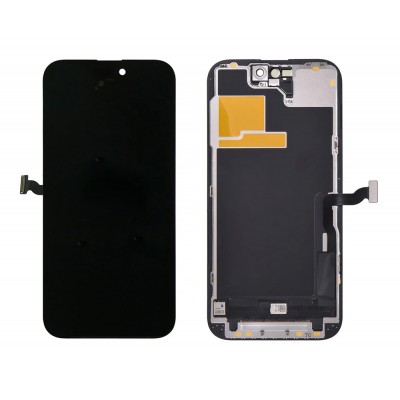 TW INCELL LCD για iPhone 14 Pro, camera-sensor ring, earmesh, μαύρη