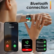 INTIME smartwatch A10 Pro με 2x λουράκια, heart rate, 2.04" AMOLED, IP65, μαύρο