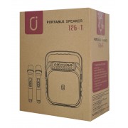 JYX φορητό ηχείο T26-T με 2x μικρόφωνα, 20W, 4000mah, LED, μαύρο