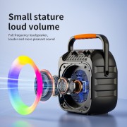 JYX φορητό ηχείο T26-T με 2x μικρόφωνα, 20W, 4000mah, LED, μαύρο