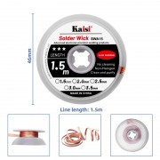 KAISI σύρμα αποκόλλησης KAI-3015, χαλκού, 3mm x 1.5m