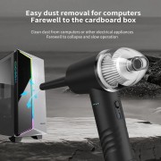 KINZIR 2 σε 1 σκουπάκι χειρός & air duster VC43, 70W, 6000mAh, μαύρο