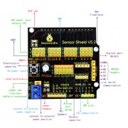 KEYESTUDIO sensor shield V5 KS0004, συμβατό με Arduino