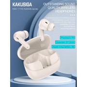 KAKUSIGA earphones με θήκη φόρτισης KSC-1116, True Wireless, 13mm, 40/320mAh, λευκά