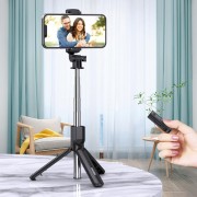 KAKUSIGA selfie stick KSC-1143 με τρίποδο, έως 70cm, Bluetooth, μαύρο