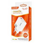 KAKUSIGA φορτιστής τοίχου KSC-1235, USB, 12W, λευκός